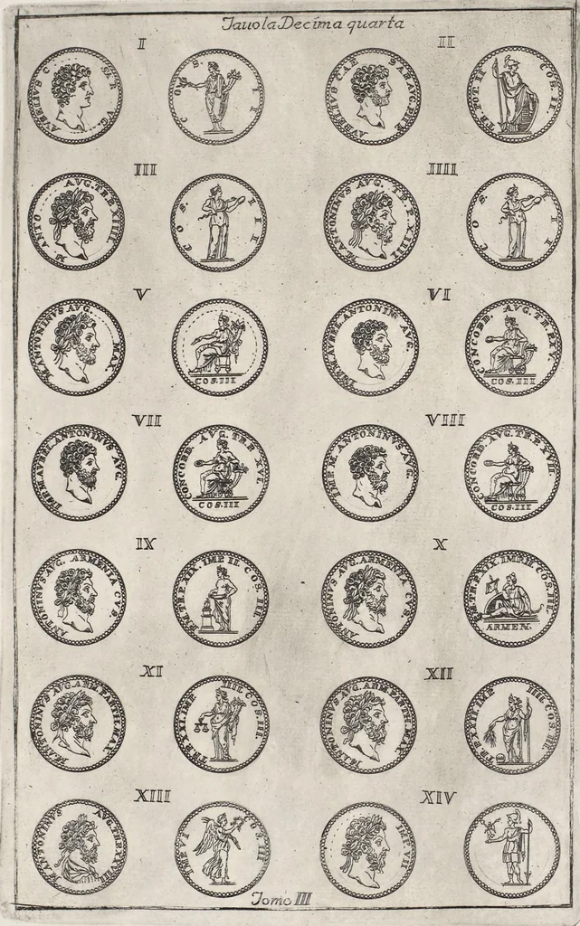 An illustration from I cesari in oro : raccolti nel Farnese museo, e pubblicati colle loro congrue interpretazioni, 1694, leaf 271