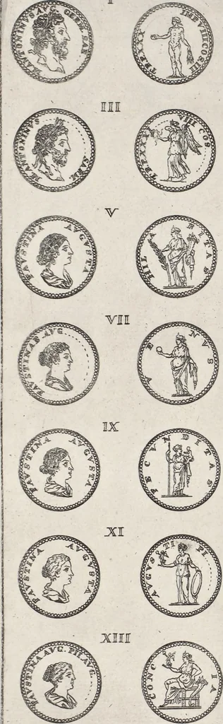 An illustration from I cesari in oro : raccolti nel Farnese museo, e pubblicati colle loro congrue interpretazioni, 1694, leaf 289