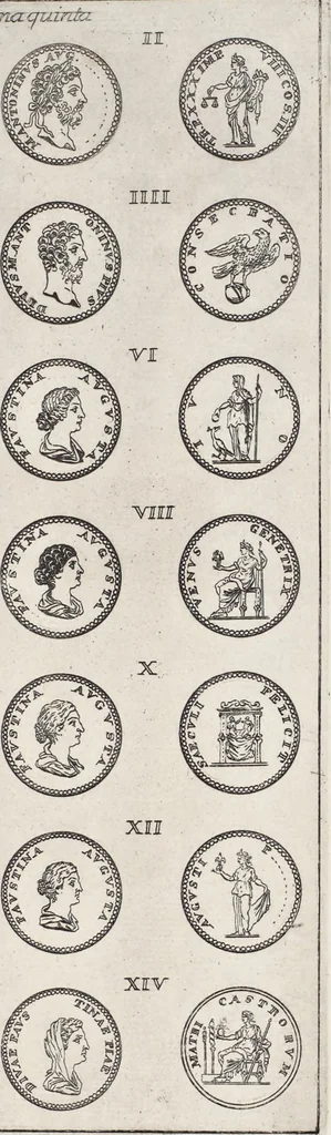 An illustration from I cesari in oro : raccolti nel Farnese museo, e pubblicati colle loro congrue interpretazioni, 1694, leaf 289