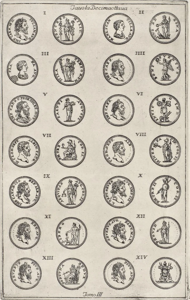 An illustration from I cesari in oro : raccolti nel Farnese museo, e pubblicati colle loro congrue interpretazioni, 1694, leaf 341