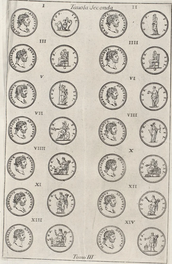 An illustration from I cesari in oro : raccolti nel Farnese museo, e pubblicati colle loro congrue interpretazioni, 1694, leaf 35