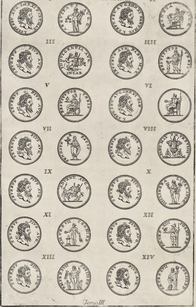 An illustration from I cesari in oro : raccolti nel Farnese museo, e pubblicati colle loro congrue interpretazioni, 1694, leaf 367