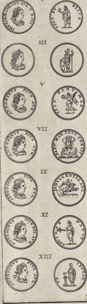 An illustration from I cesari in oro : raccolti nel Farnese museo, e pubblicati colle loro congrue interpretazioni, 1694, leaf 419