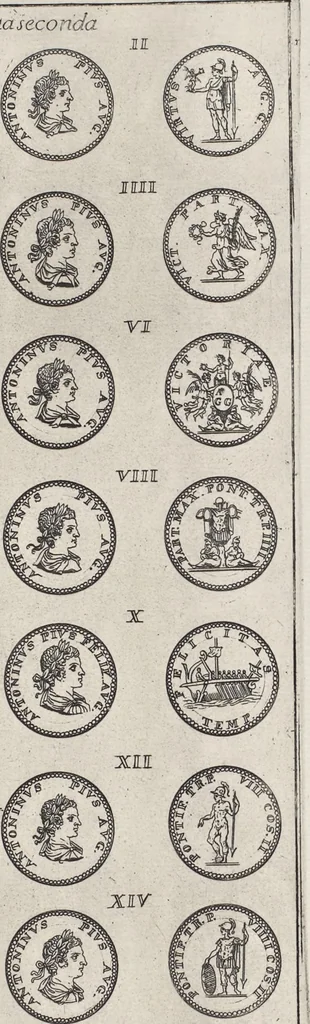 An illustration from I cesari in oro : raccolti nel Farnese museo, e pubblicati colle loro congrue interpretazioni, 1694, leaf 419