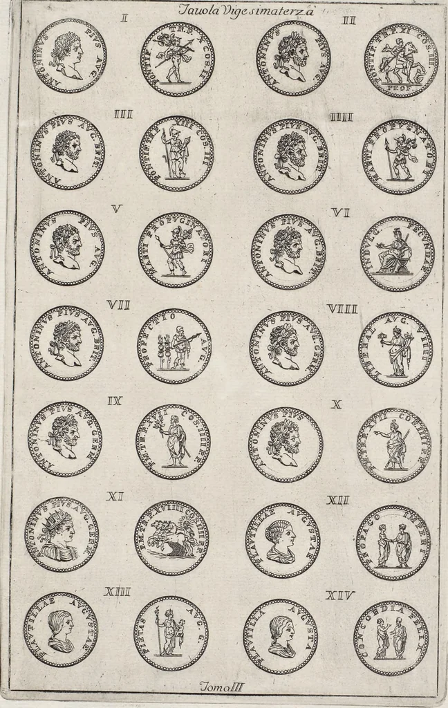 An illustration from I cesari in oro : raccolti nel Farnese museo, e pubblicati colle loro congrue interpretazioni, 1694, leaf 433