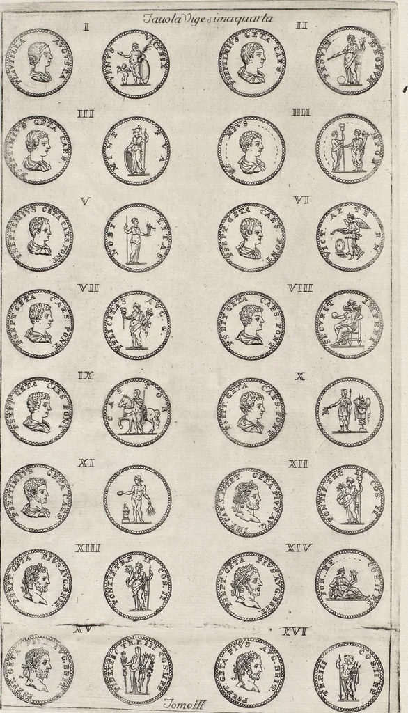 An illustration from I cesari in oro : raccolti nel Farnese museo, e pubblicati colle loro congrue interpretazioni, 1694, leaf 461