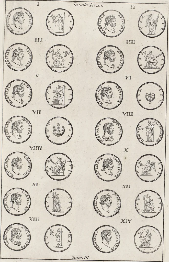 An illustration from I cesari in oro : raccolti nel Farnese museo, e pubblicati colle loro congrue interpretazioni, 1694, leaf 57