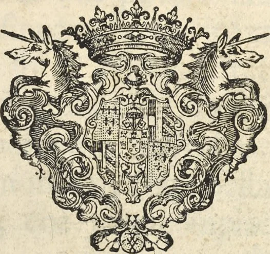 An illustration from I cesari in oro : raccolti nel Farnese museo, e pubblicati colle loro congrue interpretazioni, 1694, leaf 6