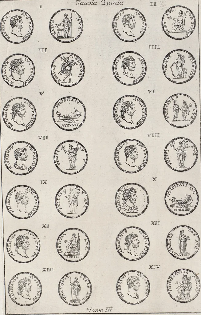 An illustration from I cesari in oro : raccolti nel Farnese museo, e pubblicati colle loro congrue interpretazioni, 1694, leaf 97