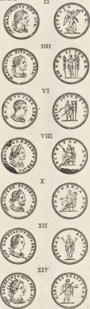 An illustration from I cesari in oro : raccolti nel Farnese museo, e pubblicati colle loro congrue interpretazioni, 1694, leaf 109