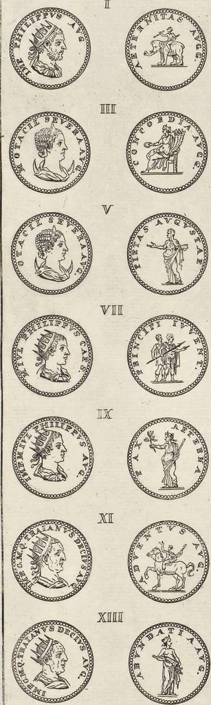 An illustration from I cesari in oro : raccolti nel Farnese museo, e pubblicati colle loro congrue interpretazioni, 1694, leaf 175