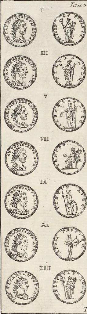 An illustration from I cesari in oro : raccolti nel Farnese museo, e pubblicati colle loro congrue interpretazioni, 1694, leaf 207