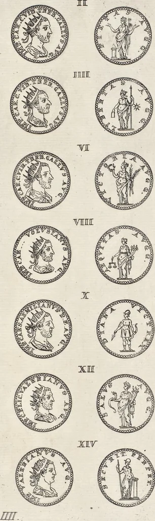 An illustration from I cesari in oro : raccolti nel Farnese museo, e pubblicati colle loro congrue interpretazioni, 1694, leaf 207