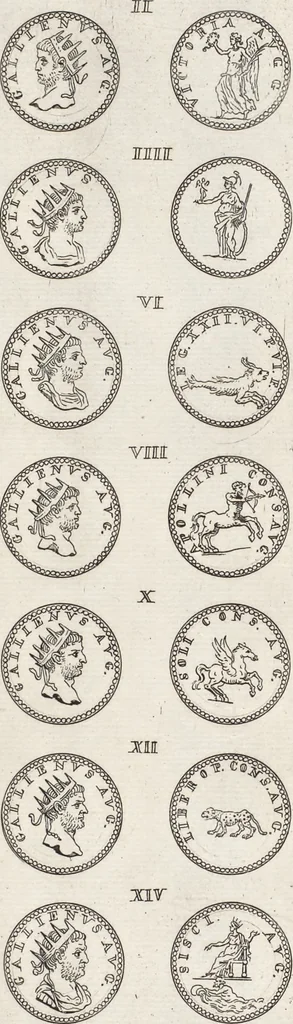 An illustration from I cesari in oro : raccolti nel Farnese museo, e pubblicati colle loro congrue interpretazioni, 1694, leaf 245
