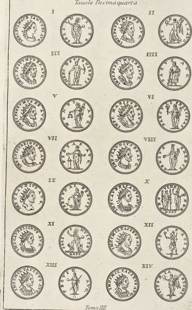 An illustration from I cesari in oro : raccolti nel Farnese museo, e pubblicati colle loro congrue interpretazioni, 1694, leaf 287