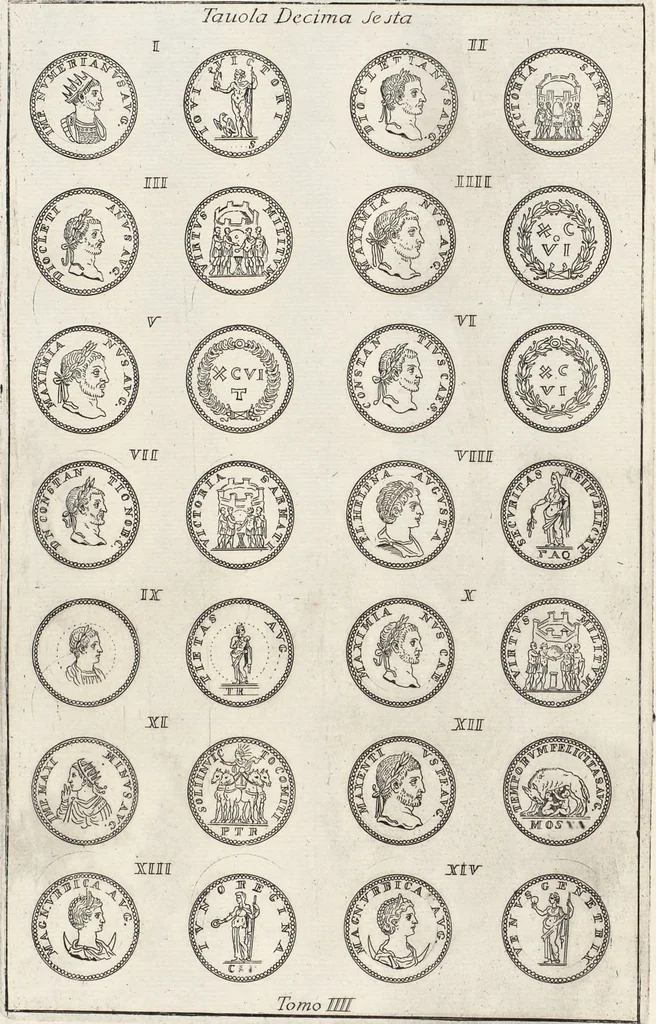 An illustration from I cesari in oro : raccolti nel Farnese museo, e pubblicati colle loro congrue interpretazioni, 1694, leaf 339
