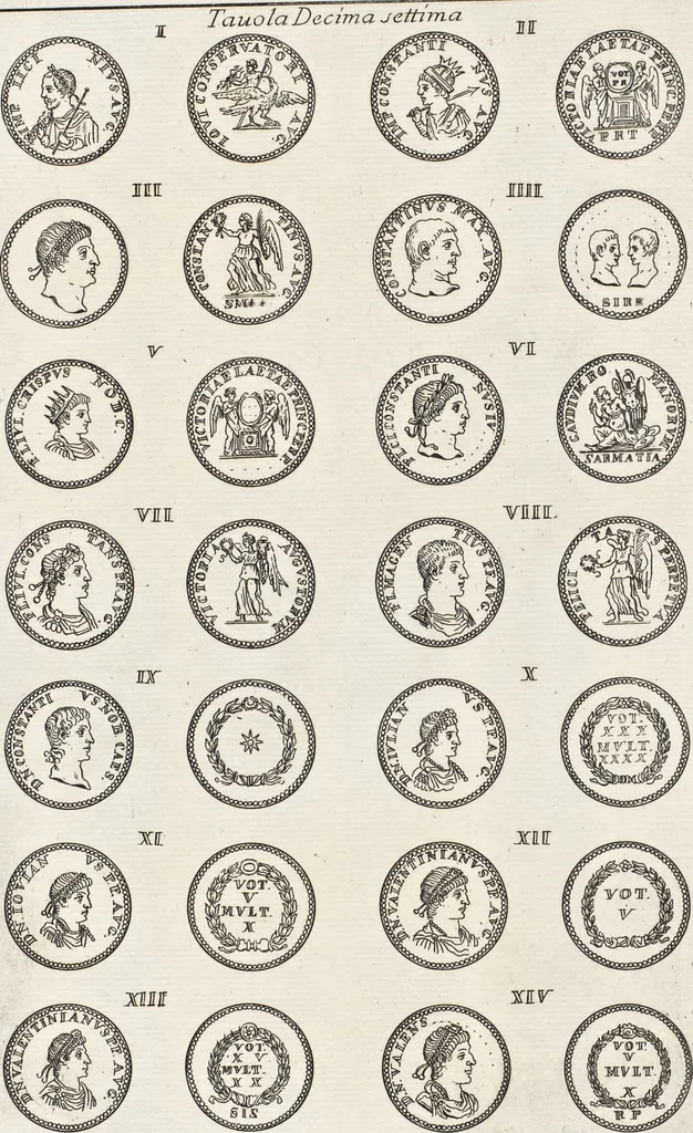 An illustration from I cesari in oro : raccolti nel Farnese museo, e pubblicati colle loro congrue interpretazioni, 1694, leaf 367