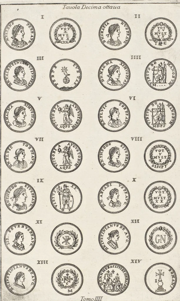 An illustration from I cesari in oro : raccolti nel Farnese museo, e pubblicati colle loro congrue interpretazioni, 1694, leaf 393