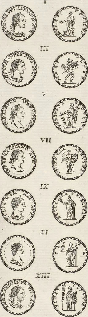 An illustration from I cesari in oro : raccolti nel Farnese museo, e pubblicati colle loro congrue interpretazioni, 1694, leaf 79