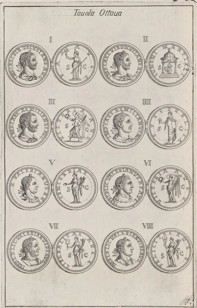 An illustration from I cesari in oro : raccolti nel Farnese museo, e pubblicati colle loro congrue interpretazioni, 1694, leaf 109