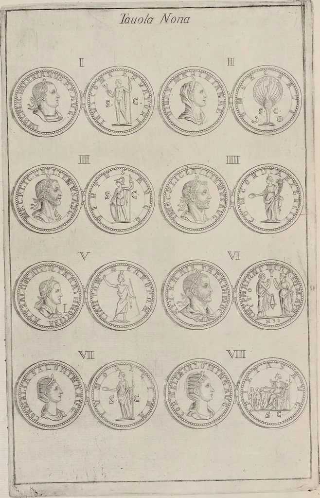 An illustration from I cesari in oro : raccolti nel Farnese museo, e pubblicati colle loro congrue interpretazioni, 1694, leaf 121