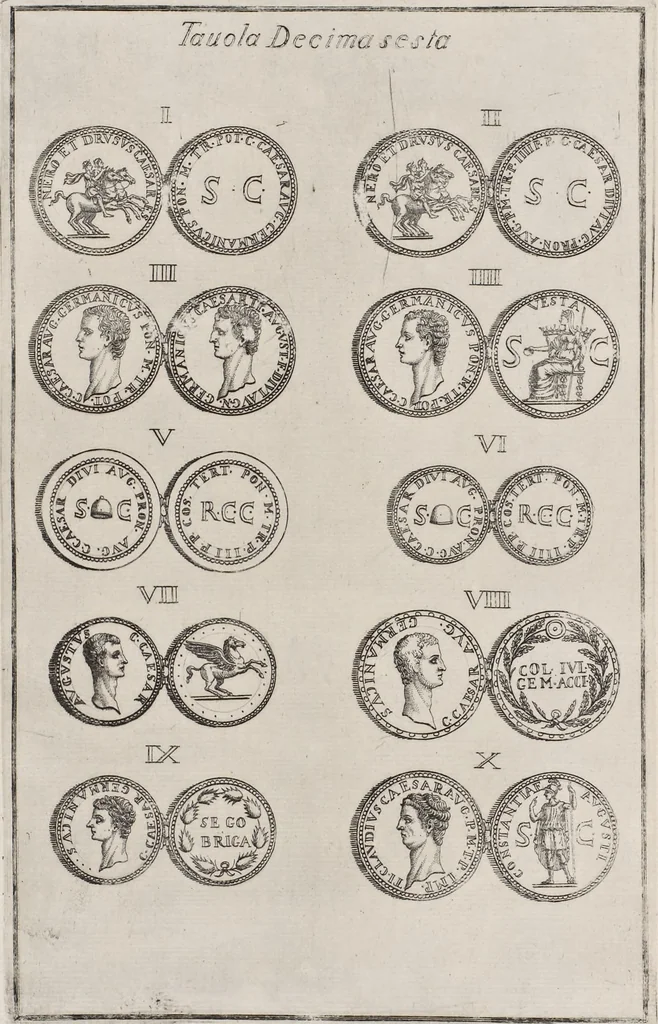 An illustration from I cesari in oro : raccolti nel Farnese museo, e pubblicati colle loro congrue interpretazioni, 1694, leaf 303