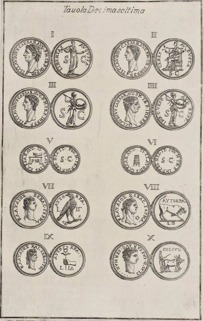 An illustration from I cesari in oro : raccolti nel Farnese museo, e pubblicati colle loro congrue interpretazioni, 1694, leaf 323