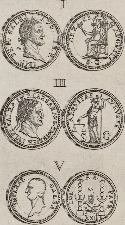 An illustration from I cesari in oro : raccolti nel Farnese museo, e pubblicati colle loro congrue interpretazioni, 1694, leaf 357
