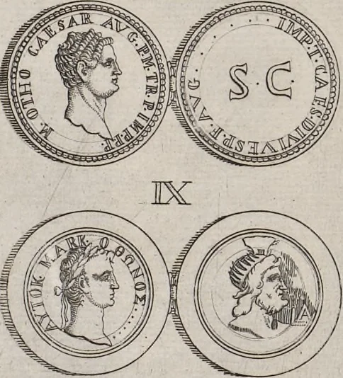An illustration from I cesari in oro : raccolti nel Farnese museo, e pubblicati colle loro congrue interpretazioni, 1694, leaf 357