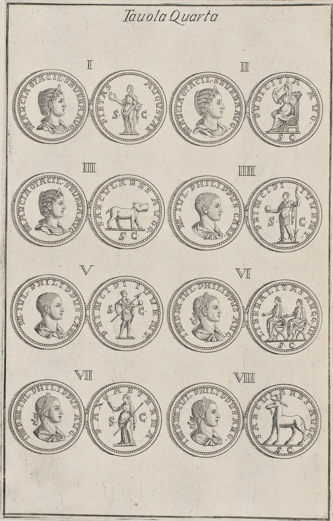 An illustration from I cesari in oro : raccolti nel Farnese museo, e pubblicati colle loro congrue interpretazioni, 1694, leaf 61