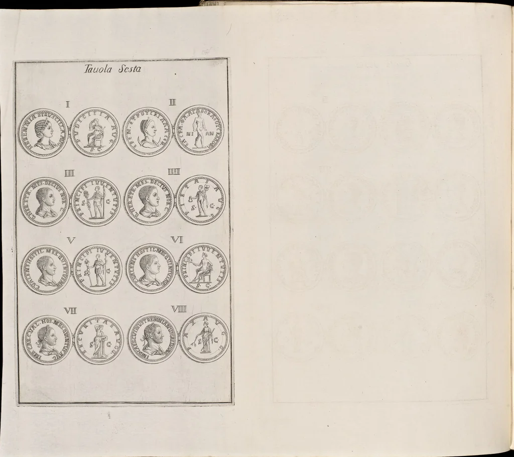 An illustration from I cesari in oro : raccolti nel Farnese museo, e pubblicati colle loro congrue interpretazioni, 1694, leaf 83