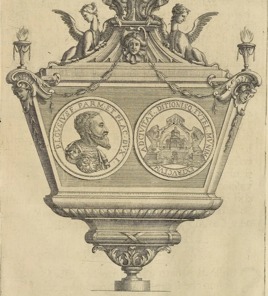 An illustration from I cesari in oro : raccolti nel Farnese museo, e pubblicati colle loro congrue interpretazioni, 1694, leaf 110
