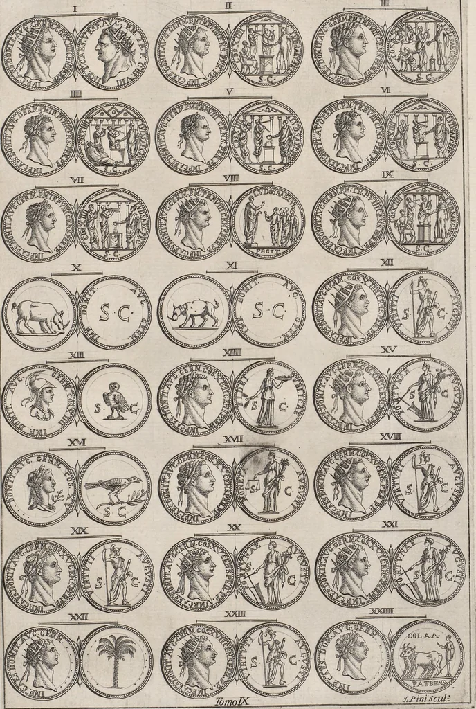 An illustration from I cesari in oro : raccolti nel Farnese museo, e pubblicati colle loro congrue interpretazioni, 1694, leaf 149