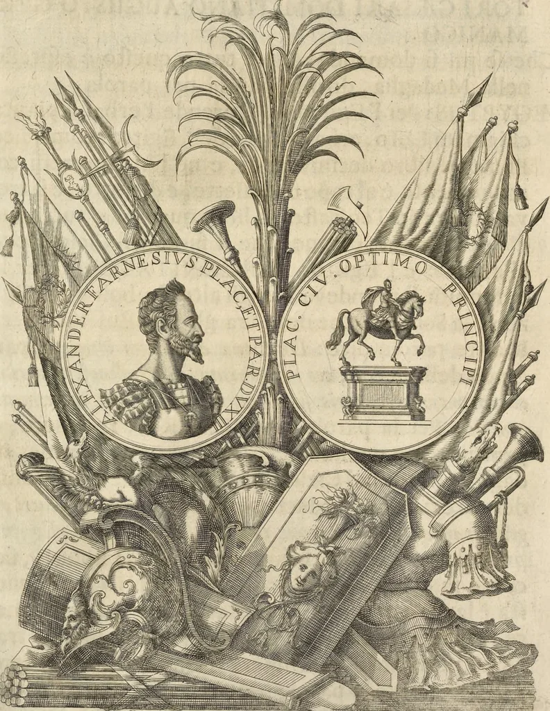 An illustration from I cesari in oro : raccolti nel Farnese museo, e pubblicati colle loro congrue interpretazioni, 1694, leaf 197