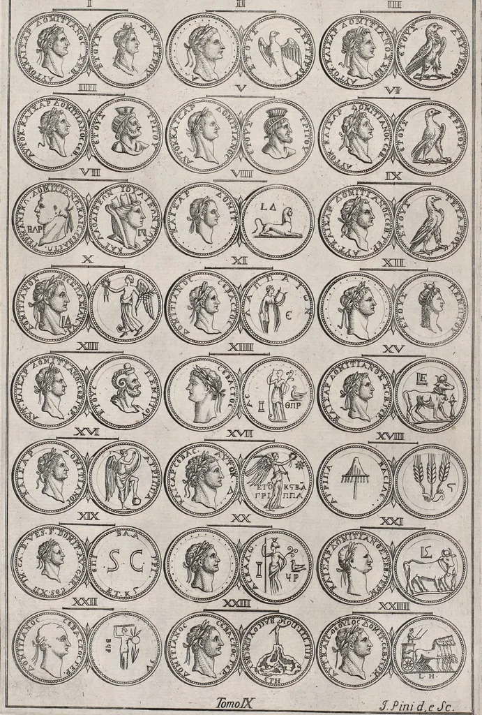 An illustration from I cesari in oro : raccolti nel Farnese museo, e pubblicati colle loro congrue interpretazioni, 1694, leaf 199