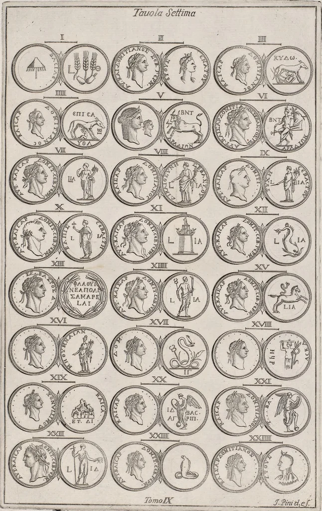An illustration from I cesari in oro : raccolti nel Farnese museo, e pubblicati colle loro congrue interpretazioni, 1694, leaf 232
