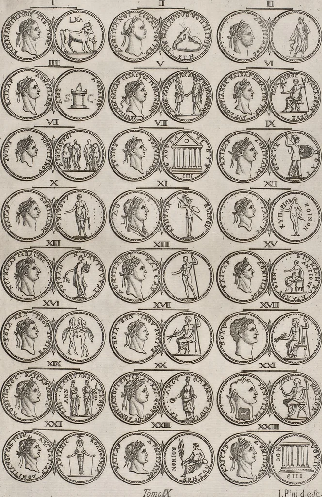 An illustration from I cesari in oro : raccolti nel Farnese museo, e pubblicati colle loro congrue interpretazioni, 1694, leaf 257
