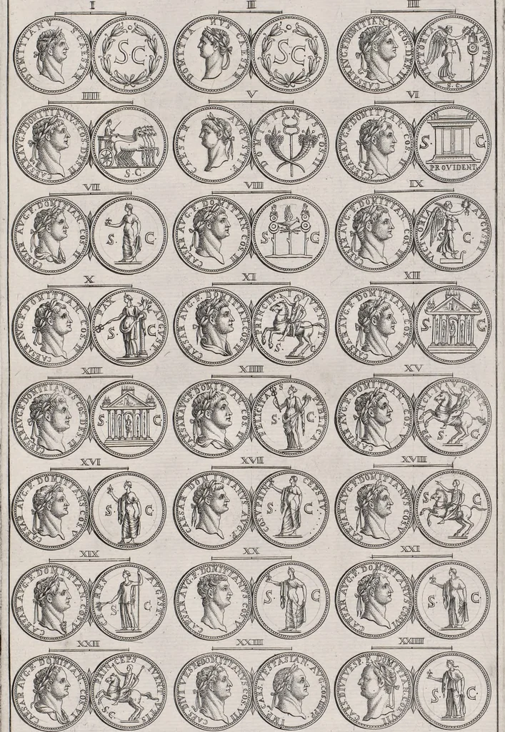 An illustration from I cesari in oro : raccolti nel Farnese museo, e pubblicati colle loro congrue interpretazioni, 1694, leaf 27