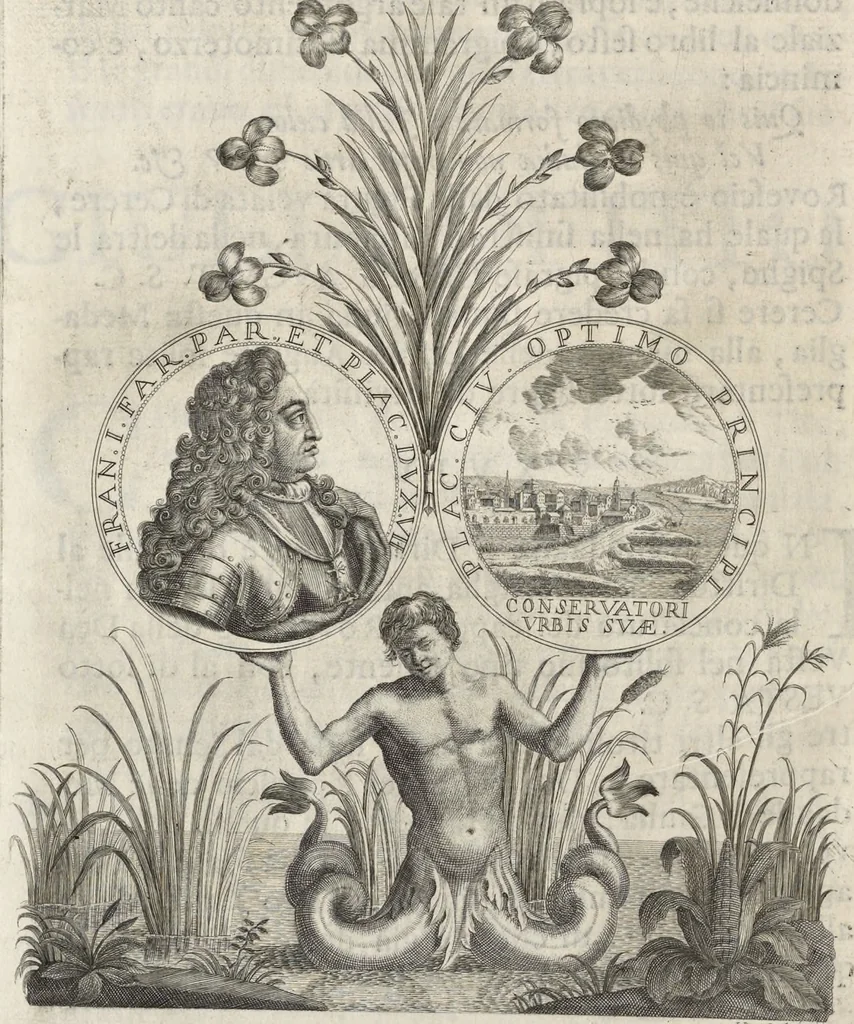 An illustration from I cesari in oro : raccolti nel Farnese museo, e pubblicati colle loro congrue interpretazioni, 1694, leaf 303