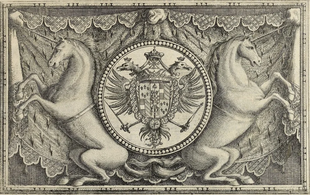 An illustration from I cesari in oro : raccolti nel Farnese museo, e pubblicati colle loro congrue interpretazioni, 1694, leaf 6