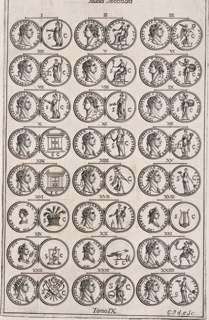 An illustration from I cesari in oro : raccolti nel Farnese museo, e pubblicati colle loro congrue interpretazioni, 1694, leaf 81