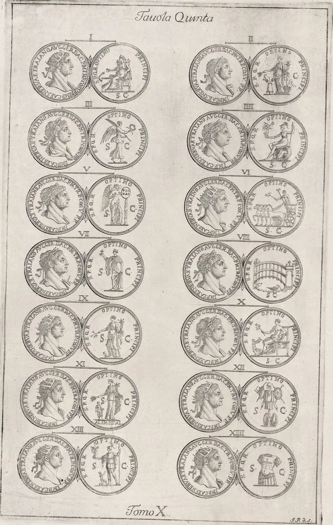 An illustration from I cesari in oro : raccolti nel Farnese museo, e pubblicati colle loro congrue interpretazioni, 1694, leaf 101