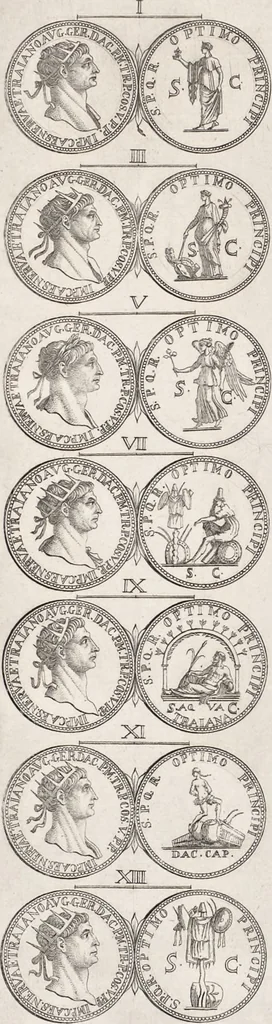 An illustration from I cesari in oro : raccolti nel Farnese museo, e pubblicati colle loro congrue interpretazioni, 1694, leaf 117
