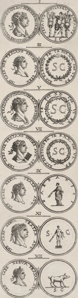 An illustration from I cesari in oro : raccolti nel Farnese museo, e pubblicati colle loro congrue interpretazioni, 1694, leaf 171