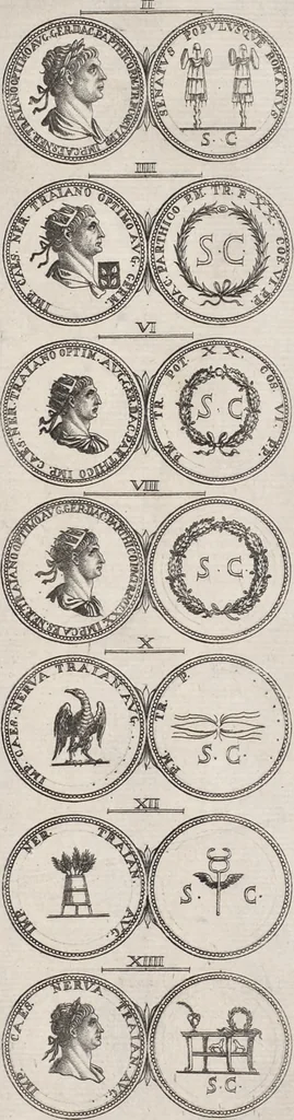 An illustration from I cesari in oro : raccolti nel Farnese museo, e pubblicati colle loro congrue interpretazioni, 1694, leaf 171