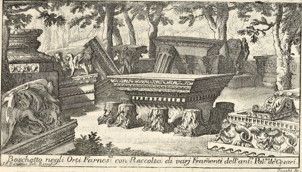 An illustration from I cesari in oro : raccolti nel Farnese museo, e pubblicati colle loro congrue interpretazioni, 1694, leaf 18