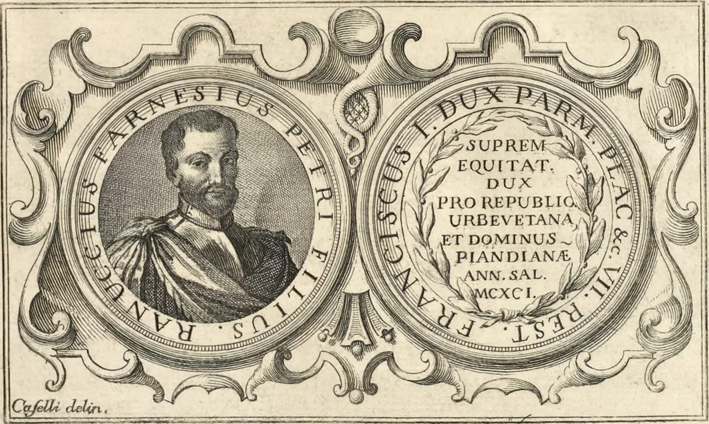 An illustration from I cesari in oro : raccolti nel Farnese museo, e pubblicati colle loro congrue interpretazioni, 1694, leaf 197
