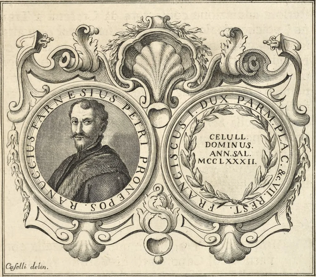 An illustration from I cesari in oro : raccolti nel Farnese museo, e pubblicati colle loro congrue interpretazioni, 1694, leaf 215