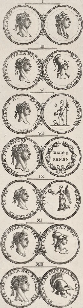 An illustration from I cesari in oro : raccolti nel Farnese museo, e pubblicati colle loro congrue interpretazioni, 1694, leaf 218
