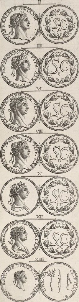 An illustration from I cesari in oro : raccolti nel Farnese museo, e pubblicati colle loro congrue interpretazioni, 1694, leaf 240